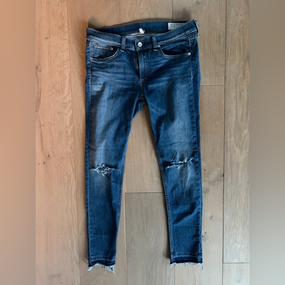 Rag & Bone Lily Dale style distressed frayed denim - size 30